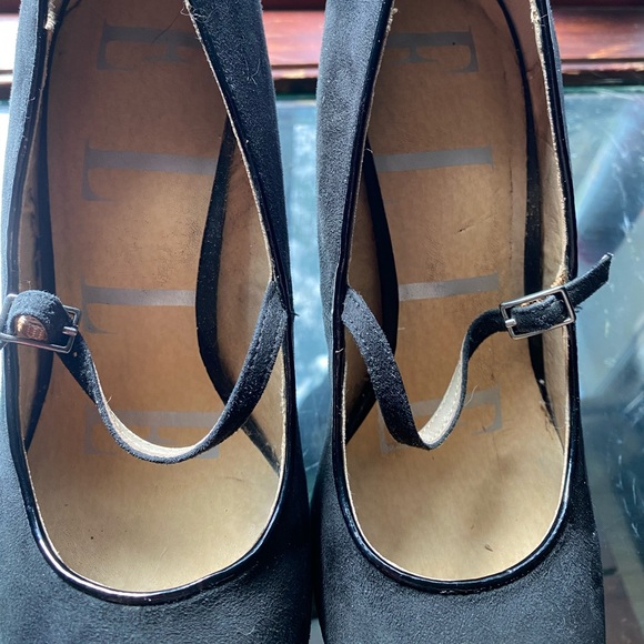 Elle Black Suede Heels - Picture 6 of 8